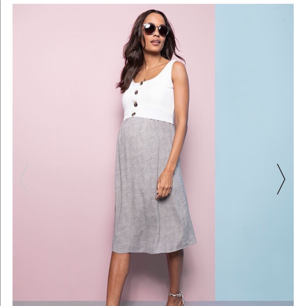 Seraphine double layer maternity & nursing dress